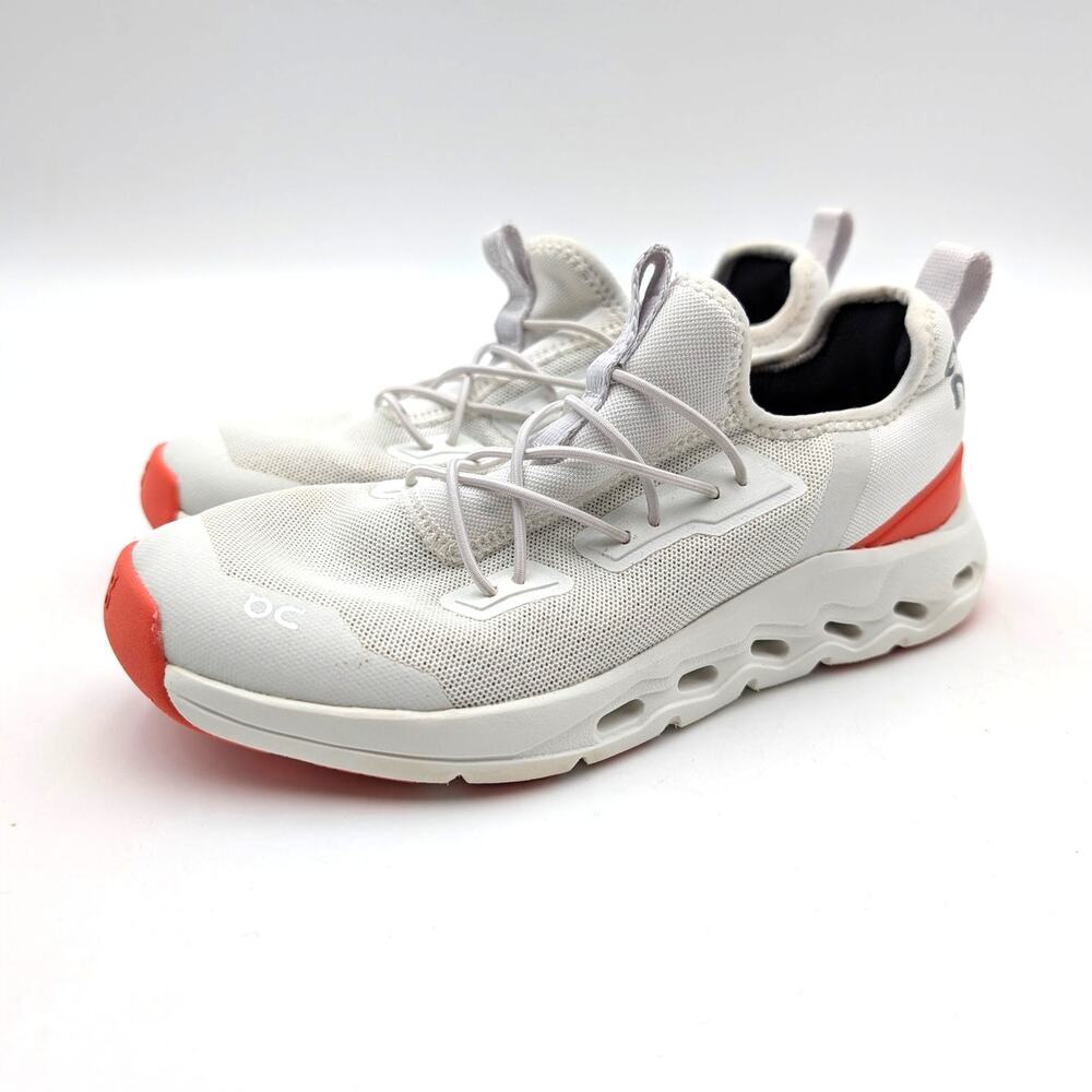 On Running Cloudleap Sneaker Shoes Lace-Up Kids Ivory/Flame Size US1K EU32